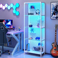 kepptory Display Case with LED Lights, Display Cabinet with Glass Storage by kepptory