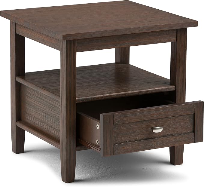 SIMPLIHOME Warm Shaker Solid Wood 20 inch Wide Transitional-Style End Tables in - Image 2