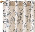 Lazzzy Floral Linen Curtains Farmhouse Extra Long Curtain by Lazzzy