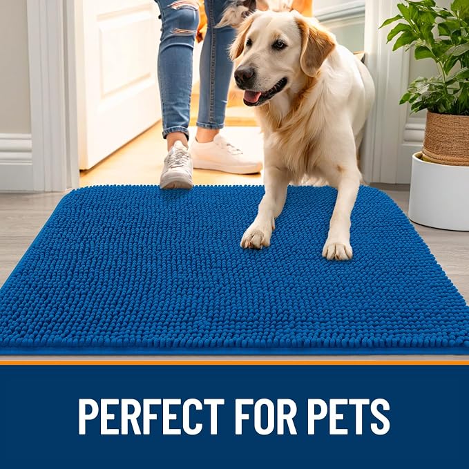 OLANLY Dog Door Mat for Muddy Paws 59x35, Absorbs Moisture and Dirt, Absorbent - Image 6