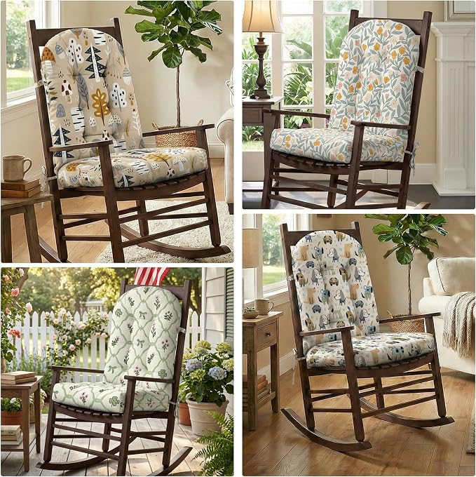 Custom Printing Rocking Chair Cushions Set - Image 7