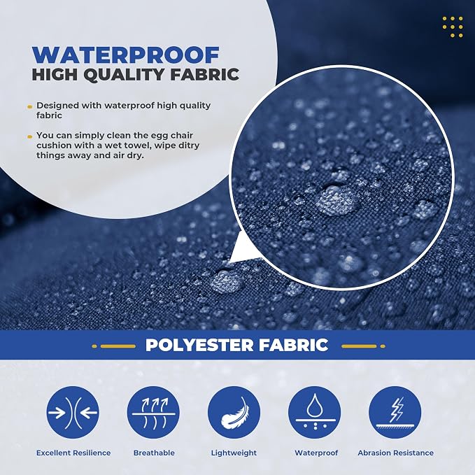 DANGHOOGY Wicker Chair Cushions, Waterproof Outdoor Loveseat Cushions - Image 4