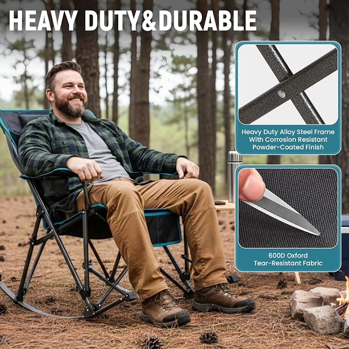 FUNDANGO Oversized Rocking Camping Chair - Image 6