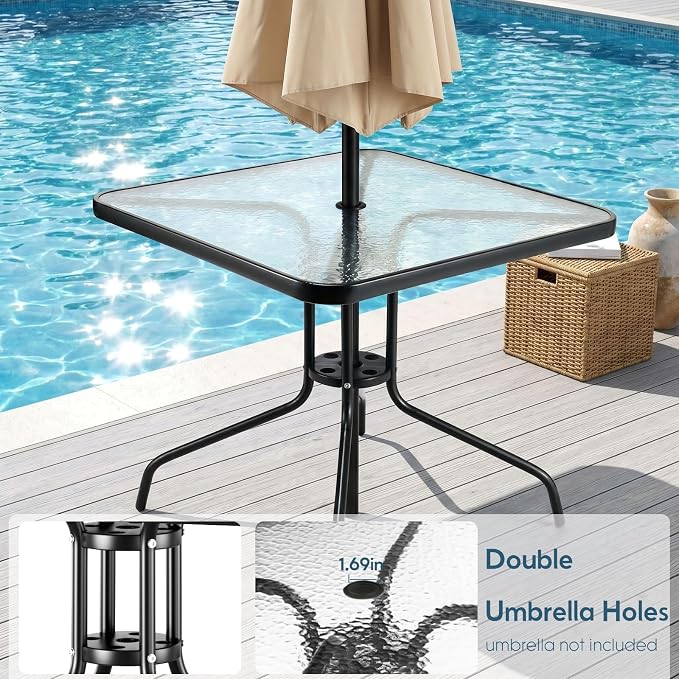 Arlopu 5 Piece Outdoor Patio Dining Set, Porch Furniture - Image 6