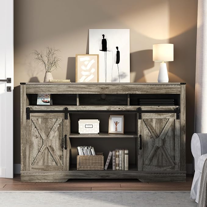 RoyalCraft TV Stand for 65+ Inch TV: Farmhouse Entertainment Center - Image 8