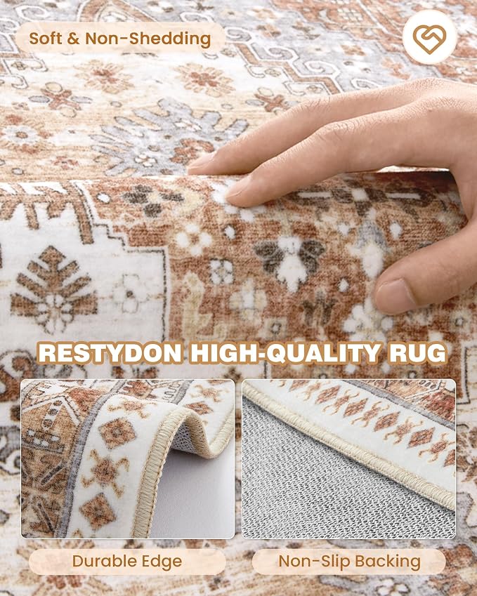 3x4 Washable Area Rug for Entryway, Soft Kitchen Rugs Non Slip for Dining Room - Image 7