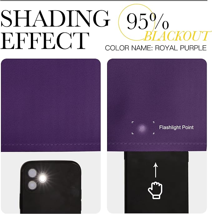 NICETOWN Purple Blackout Curtains 90 inches Long, Niose Reducing and Thermal - Image 5