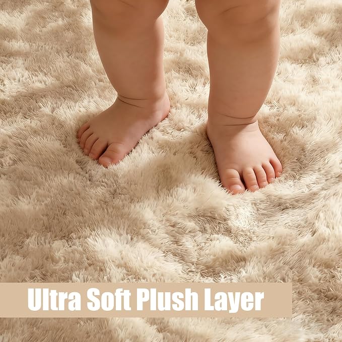 Shag Area Rug for Bedroom 5x8, Fluffy Area Rugs for Living Room, Soft Fuzzy Rug - Image 2