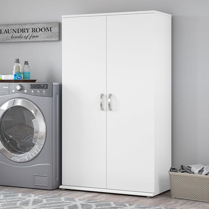 Bush Business Furniture Universal Laundry Storage Tall Linen Cabinet - Image 2