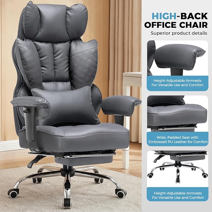 COMHOMA Big and Tall Office Chair Heavy Duty Wide Ergonomic Gaming Chair - Image 9