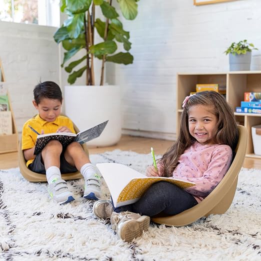 ECR4Kids Plastic Leaf Scoop Floor Rocker Seat, Classroom Furniture - Image 8