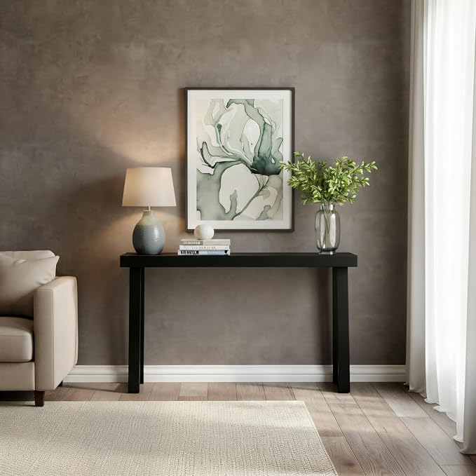 Plank+Beam Solid Wood Console Table, 56 Inch, Sofa Table, Narrow Entryway Table - Image 2