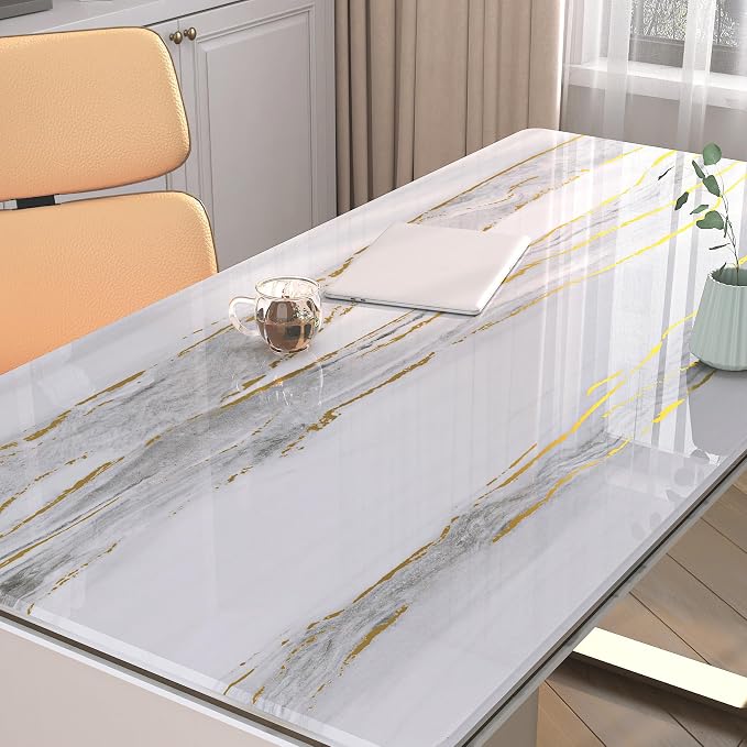 LaCheery Glossy Gold White Marble Contact Paper Waterproof 15.8"x275" Kitchen by LaCheery