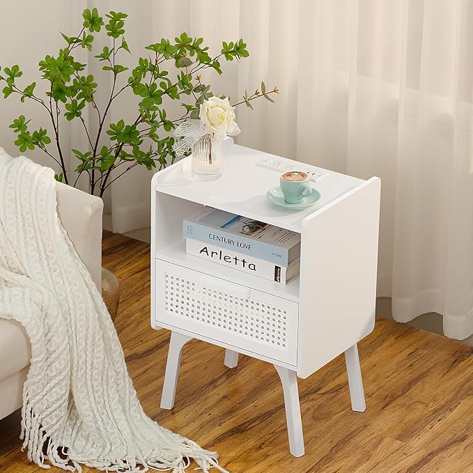 Lerliuo Rattan Nightstands set of 2 - Image 5