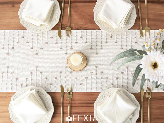FEXIA Boho Table Runner with Tassels 72 Inches Long - Image 6