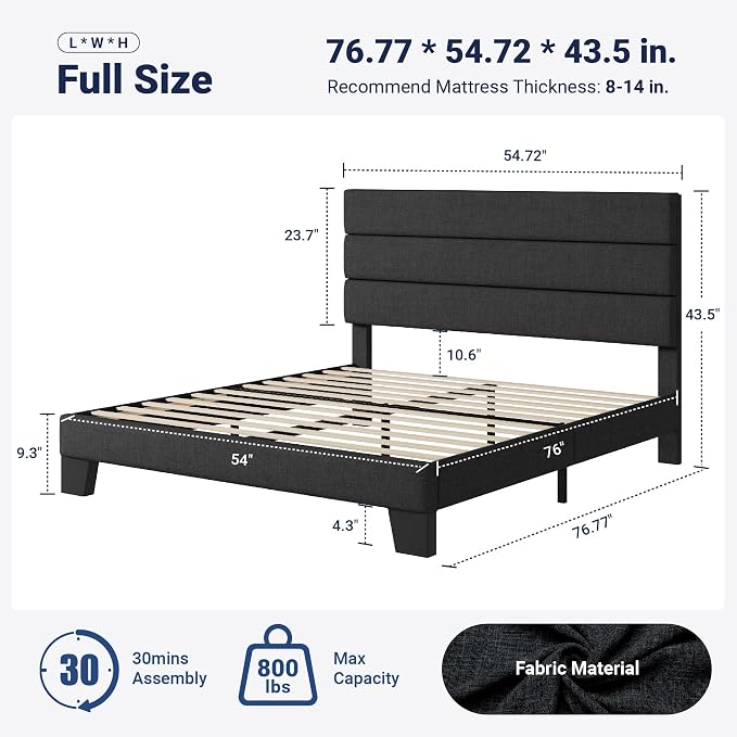 Allewie Full Size Platform Bed Frame - Image 2