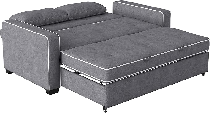 Serta Ainsley 66.5" Convertible Sleeper Loveseat, Full Size, Dreamcoil Comfort - Image 10