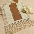 FEXIA Boho Table Runner 72 Inches Long Macrame Summer Decor Coffee Table Cover by FEXIA