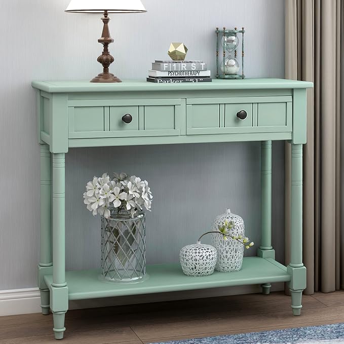 Merax Wood Sofa Table Console Table, Entryway Table Traditional Design - Image 3