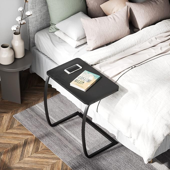 SRIWATANA Side Table, End Table, Vintage C-Shaped Couch Table - Image 4