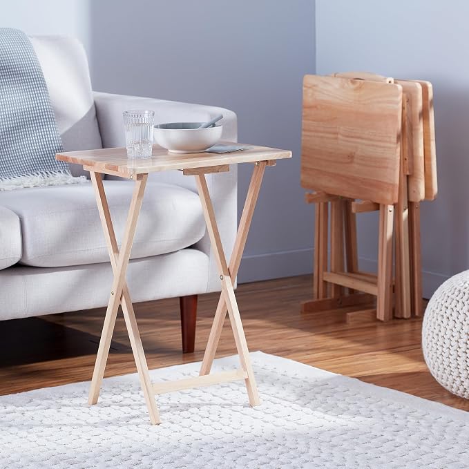 Amazon Basics Classic Foldable TV Dinner Tray Table - Image 6