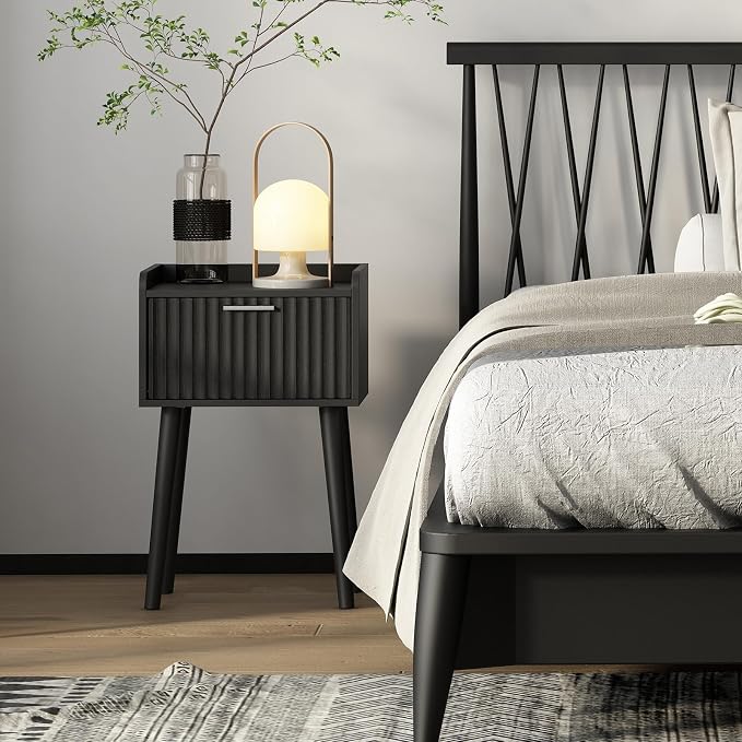 LAATOOREE Nightstand Set of 2, Small Bed Side Table - Image 2