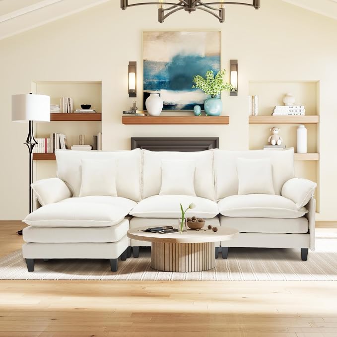 Cloud Couch, Deep Seat Couches for Living Room, Bedroom and Apartment, L Shaped - Image 9