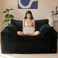 MAXYOYO 59" Bean Bag Sofa Couch, Loveseat Boneless Couch in a Box, Upholstered by MAXYOYO