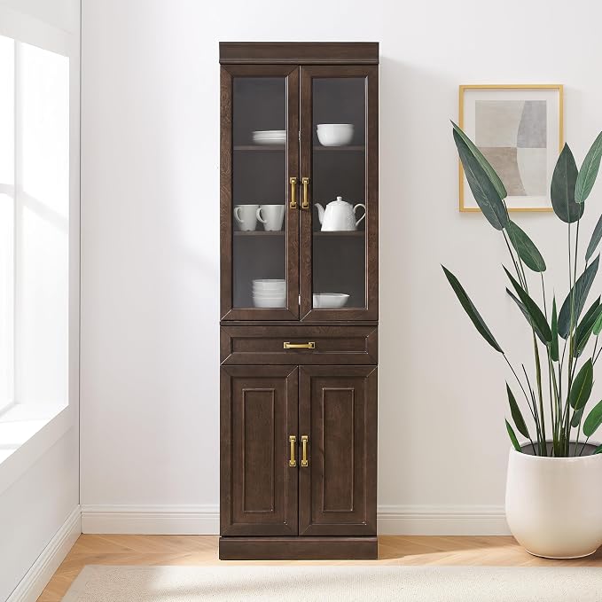 Crosley Furniture Stanton Glass Door Pantry Storage Cabinet - Image 7