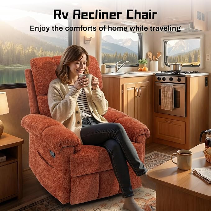 Korser Recliner Chair, Swivel Rocker Recliner Chair - Image 9