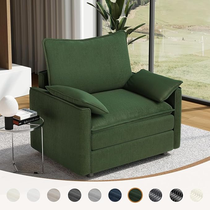 Vesgantti 40" Single Seat Sofa, Comfy Cloud Couch Deep Seat Upholstered Couch - Image 8