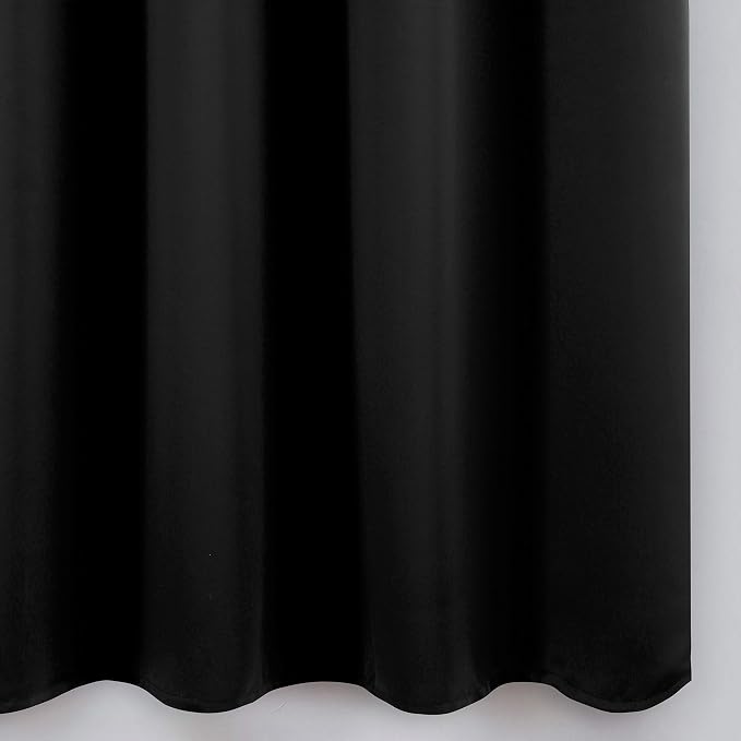 LEMOMO Black Blackout Curtains 34 x 54 Inch Length/Set of 2 Curtain - Image 9
