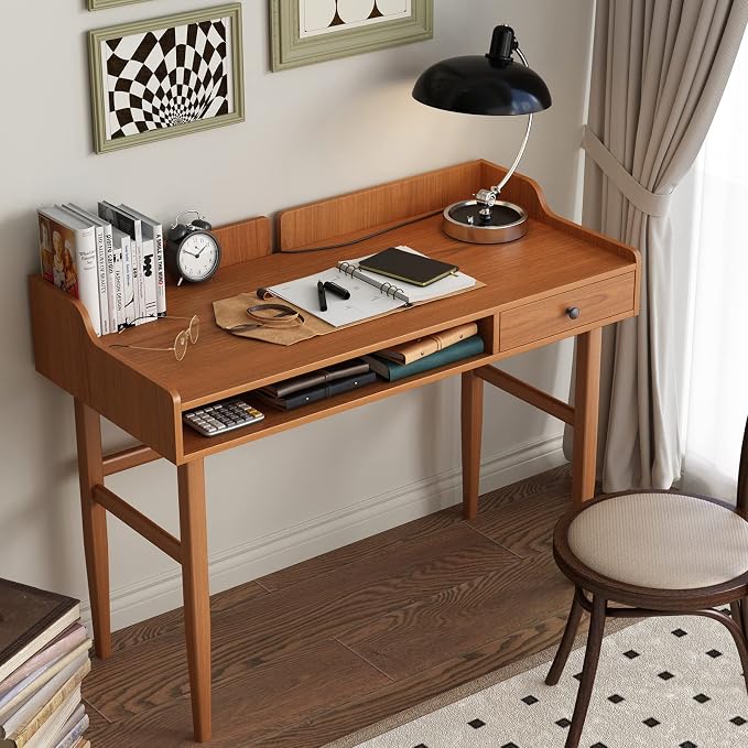 Vintage-Style Desk with Scandinavian Flair, Computer or Laptop Desk, Writing - Image 7