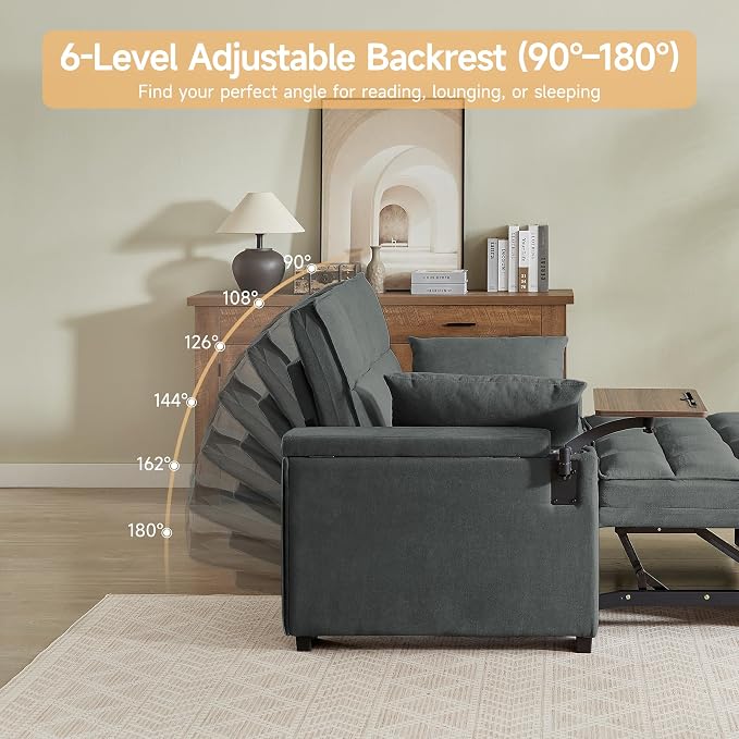 hansones ​66" Multi-Functional Pull-Out Sofa Bed - Image 8