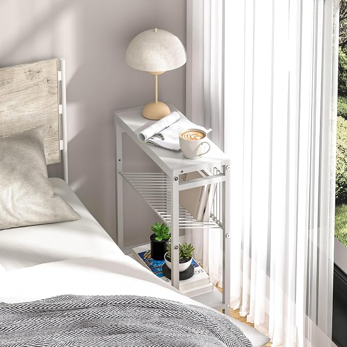 End Table for Small Space, 3-Tier Narrow Side Table - Image 6