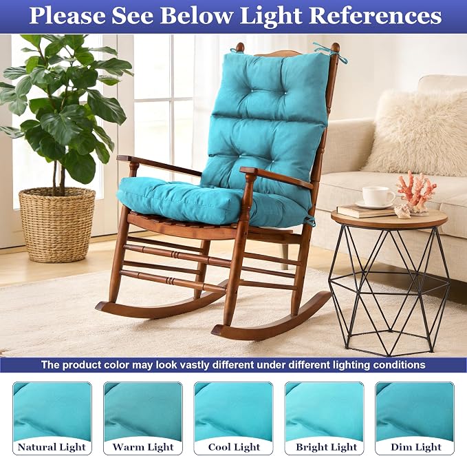 Rocking Chair Cushion, Waterproof and Fade-Resistant Adirondack Rocker Cushions - Image 6