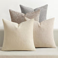 MIULEE Pack of 4 Couch Throw Pillow Covers 16x16 Inch Neutral Beige/Brown Soft by MIULEE
