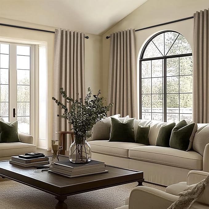 Topfinel Dark Flax 78 Inch Long Curtains - Image 7