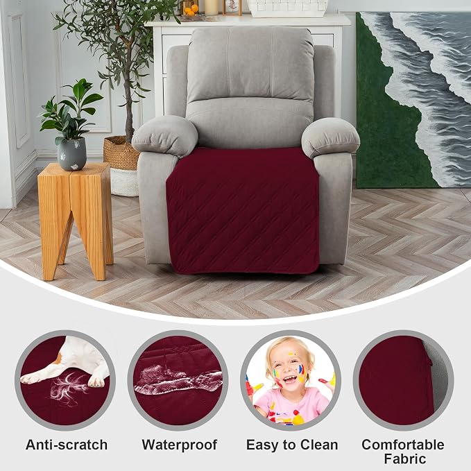 Genina Waterproof Recliner Chair Covers, Recliner Cover - Image 5