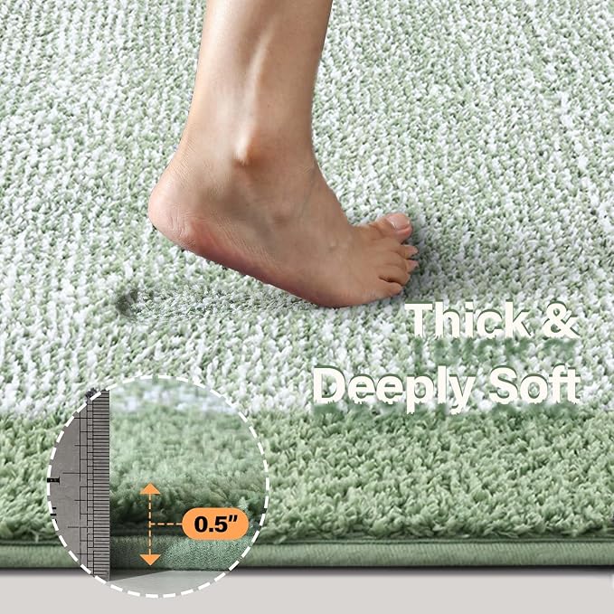 36x24 Large Bathroom Rugs Washable Non Slip, Soft Absorbent Quick Dry Mats - Image 4