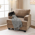 Oversized Accent Chair with Armrest Organizer, Living Room Chairs with 7.8'' by Fryruwa