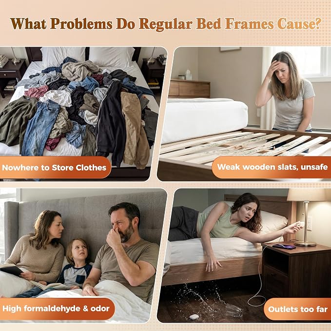 PRAISUN Bed Frame Queen Size - Image 6