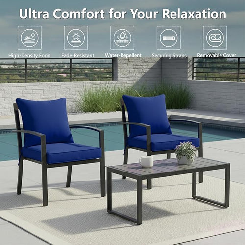 19x19 Inch Patio Chair Cushions Set of 2, Outdoor Furniture Cushions - Image 2