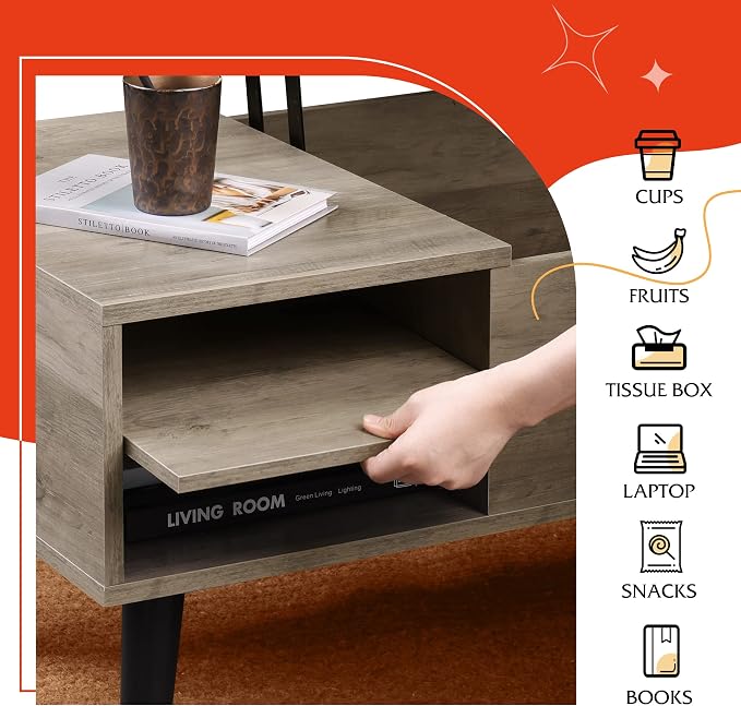 WLIVE Lift Top Coffee Table for Living Room, Small Coffee Table - Image 6