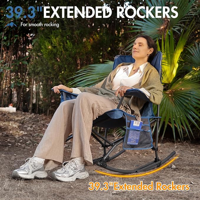 Portal Outdoor Rocking Chair Camping Folding Portable Rocker - Image 6