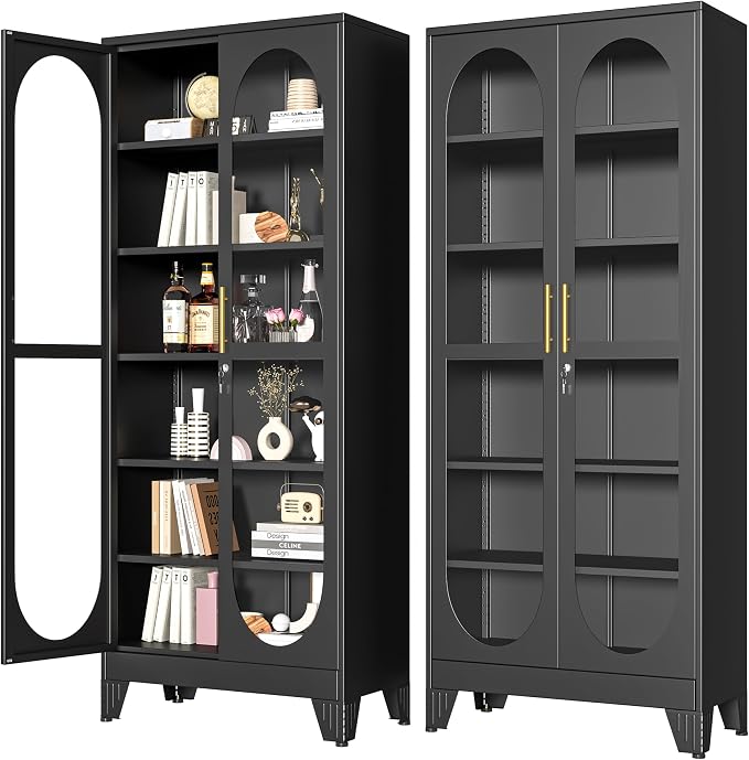 PAOFIN 75" H Locking Display Cabinet by PAOFIN