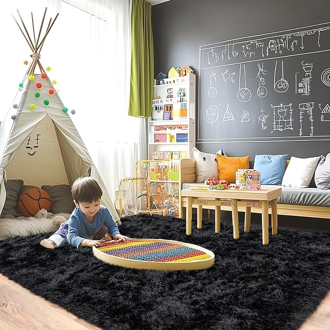 Pionblank 8x10 Rug for Living Room, Fuzzy Plush Large Area Rug, Fluffy Modern - Image 4