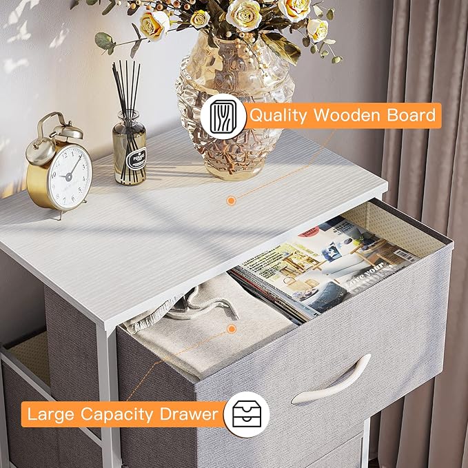 ODK Dresser for Bedroom with 4 Storage Drawers, Small Dresser Chest of Fabric - Image 5