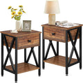 VECELO Nightstands Set of 2, Modern Bedside End Tables, Night Stands by VECELO