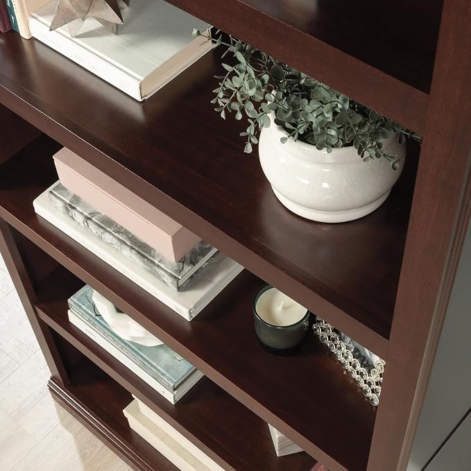 Sauder Miscellaneous Storage 5-Shelf Bookcase/ Book shelf, Select Cherry finish - Image 9